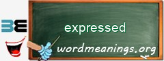 WordMeaning blackboard for expressed